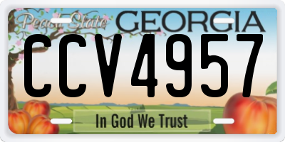 GA license plate CCV4957