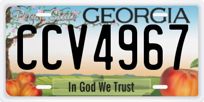 GA license plate CCV4967