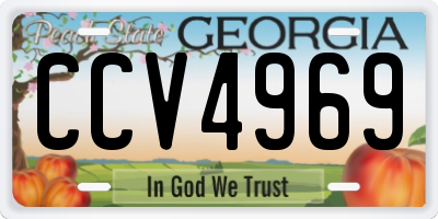 GA license plate CCV4969