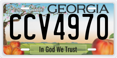 GA license plate CCV4970
