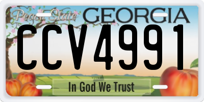 GA license plate CCV4991