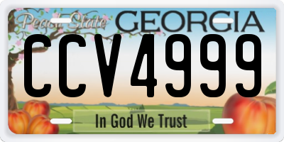 GA license plate CCV4999