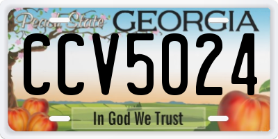 GA license plate CCV5024