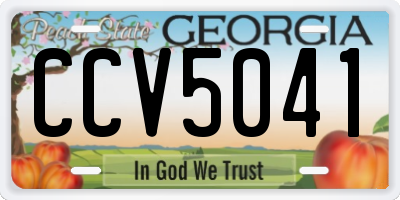GA license plate CCV5041