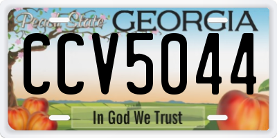 GA license plate CCV5044