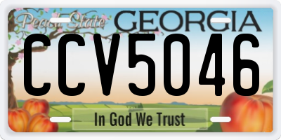 GA license plate CCV5046