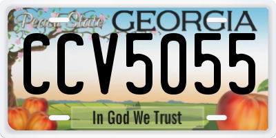 GA license plate CCV5055