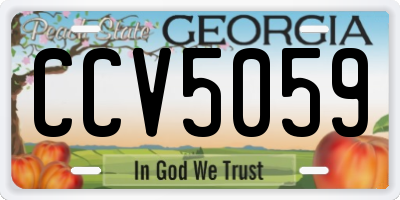 GA license plate CCV5059