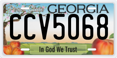 GA license plate CCV5068