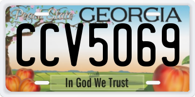 GA license plate CCV5069