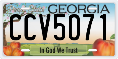 GA license plate CCV5071