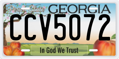 GA license plate CCV5072