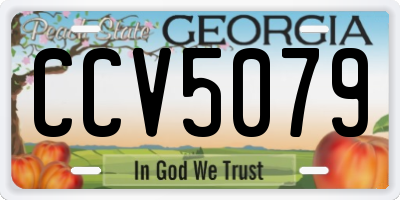 GA license plate CCV5079