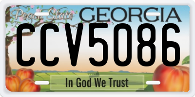 GA license plate CCV5086