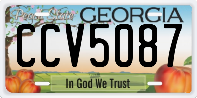 GA license plate CCV5087