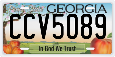 GA license plate CCV5089