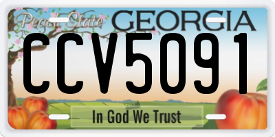 GA license plate CCV5091
