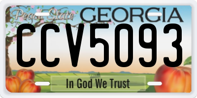 GA license plate CCV5093