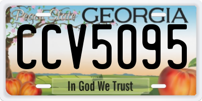 GA license plate CCV5095