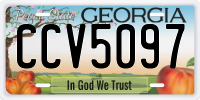 GA license plate CCV5097