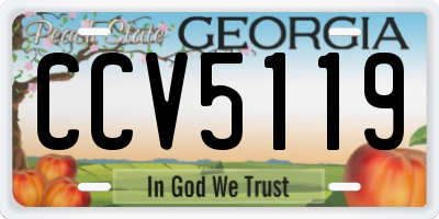 GA license plate CCV5119