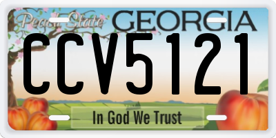 GA license plate CCV5121