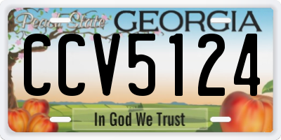 GA license plate CCV5124
