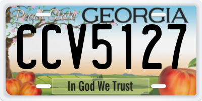 GA license plate CCV5127
