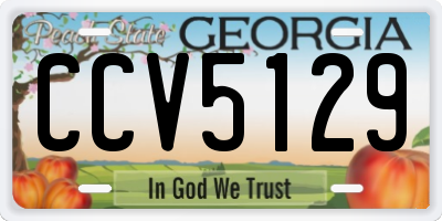 GA license plate CCV5129