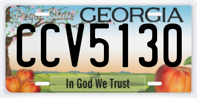GA license plate CCV5130