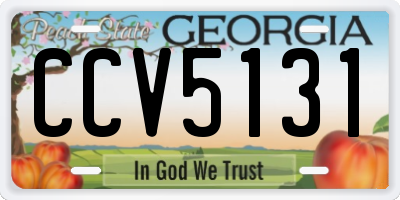 GA license plate CCV5131