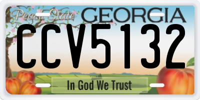 GA license plate CCV5132