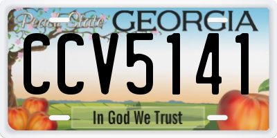 GA license plate CCV5141