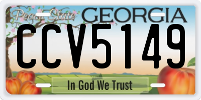 GA license plate CCV5149