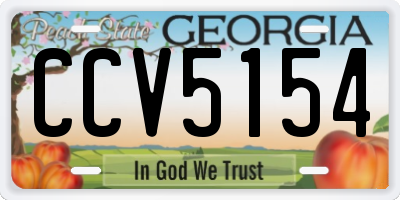 GA license plate CCV5154