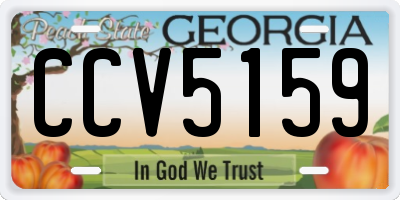 GA license plate CCV5159