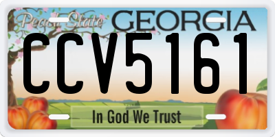 GA license plate CCV5161
