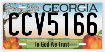 GA license plate CCV5166