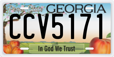 GA license plate CCV5171