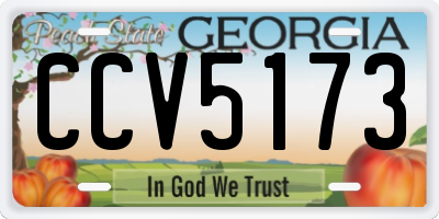 GA license plate CCV5173