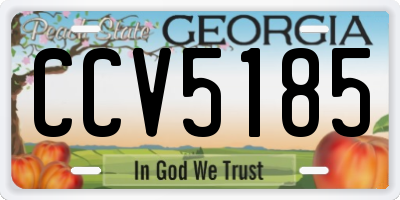 GA license plate CCV5185