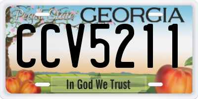 GA license plate CCV5211