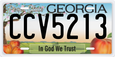 GA license plate CCV5213