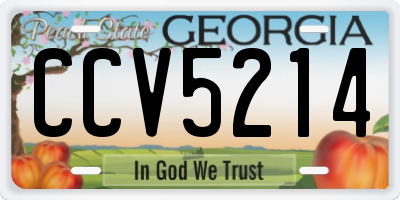 GA license plate CCV5214