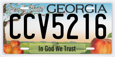 GA license plate CCV5216