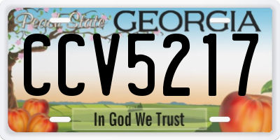 GA license plate CCV5217