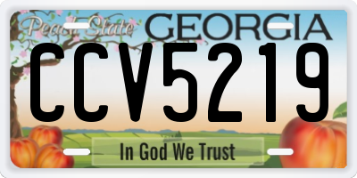 GA license plate CCV5219