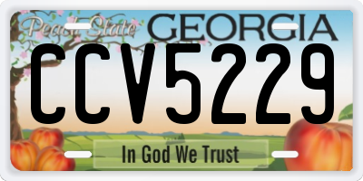 GA license plate CCV5229