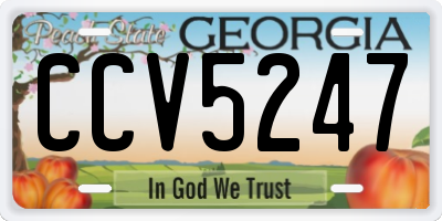 GA license plate CCV5247
