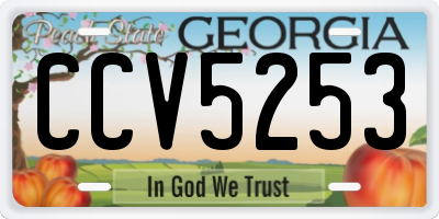 GA license plate CCV5253